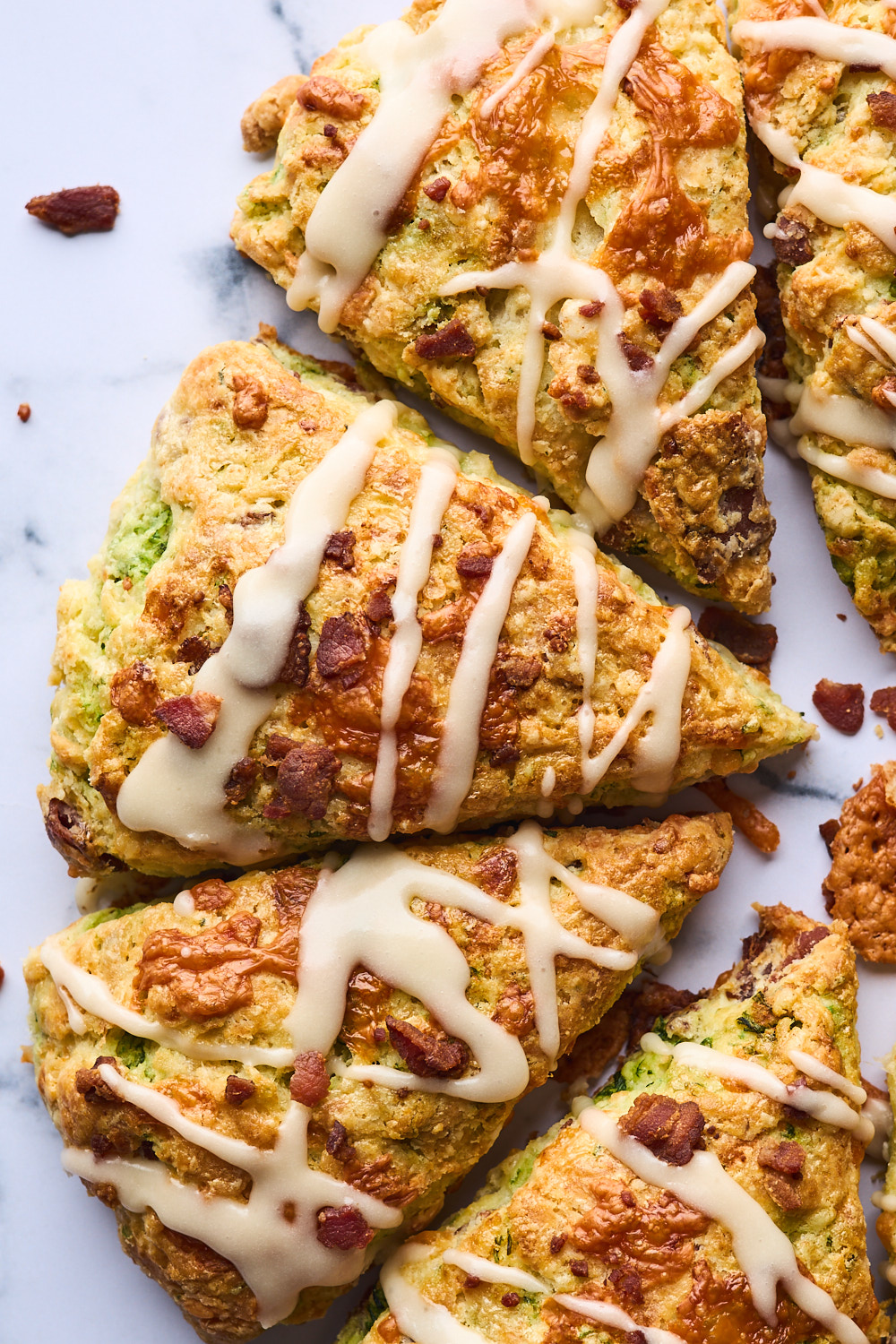 Bacon and Cheddar Scones With a Maple Butter Glaze