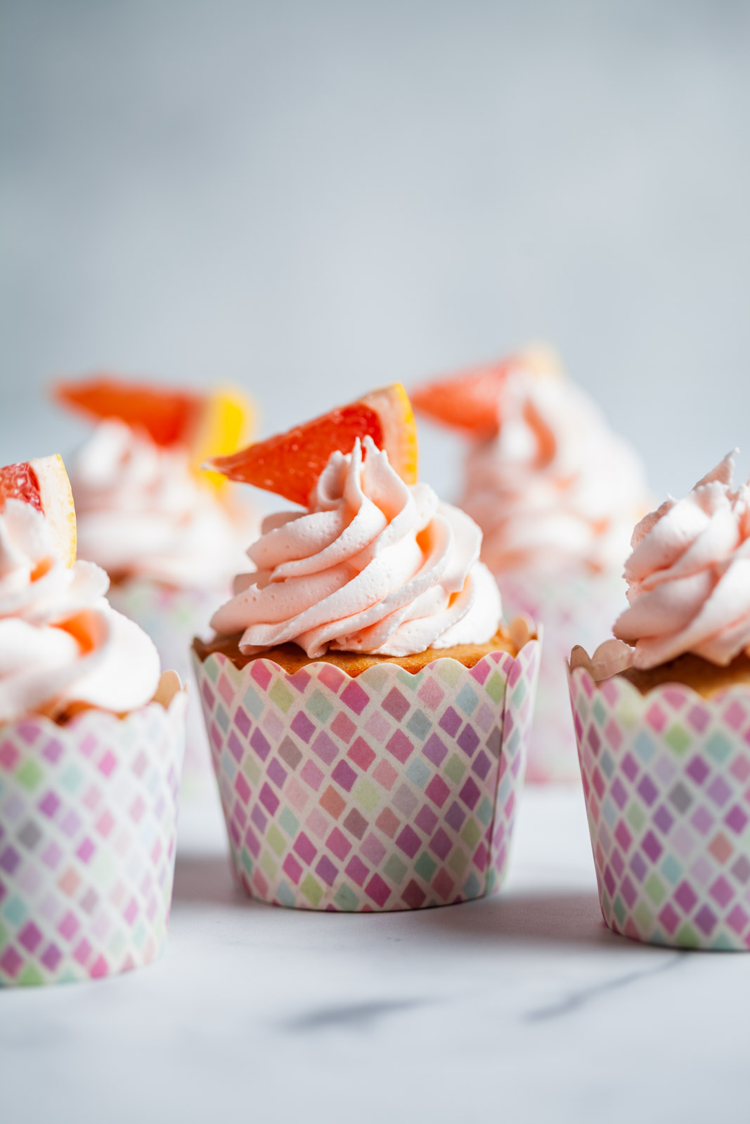 Pink Grapefruit Cupcakes