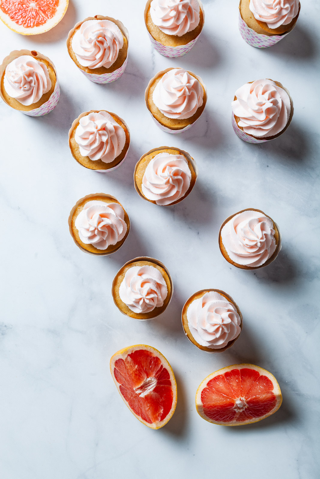 Pink Grapefruit Cupcakes