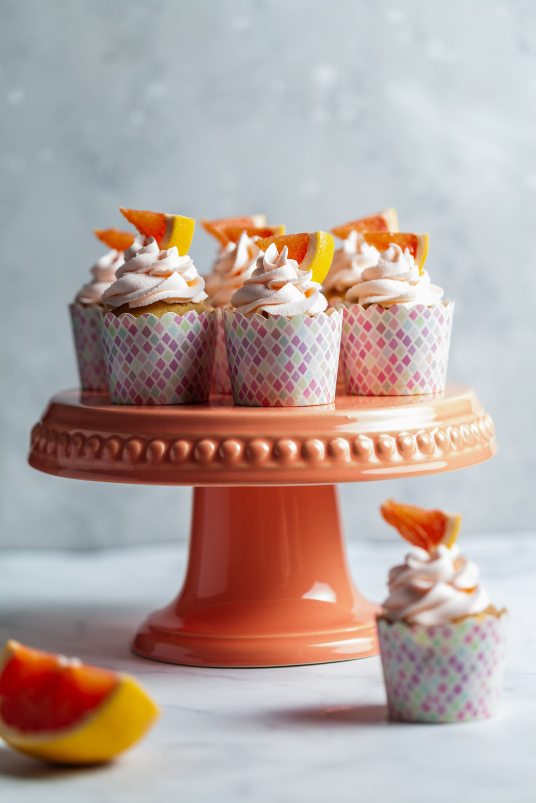 Pink Grapefruit Cupcakes