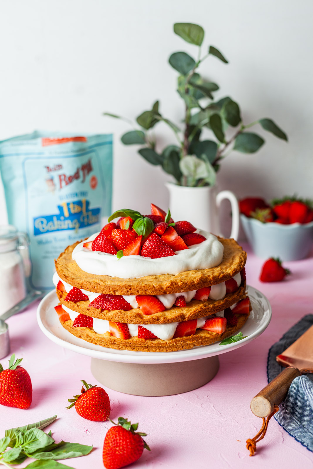 Classic Strawberry Shortcake Layered Cake
