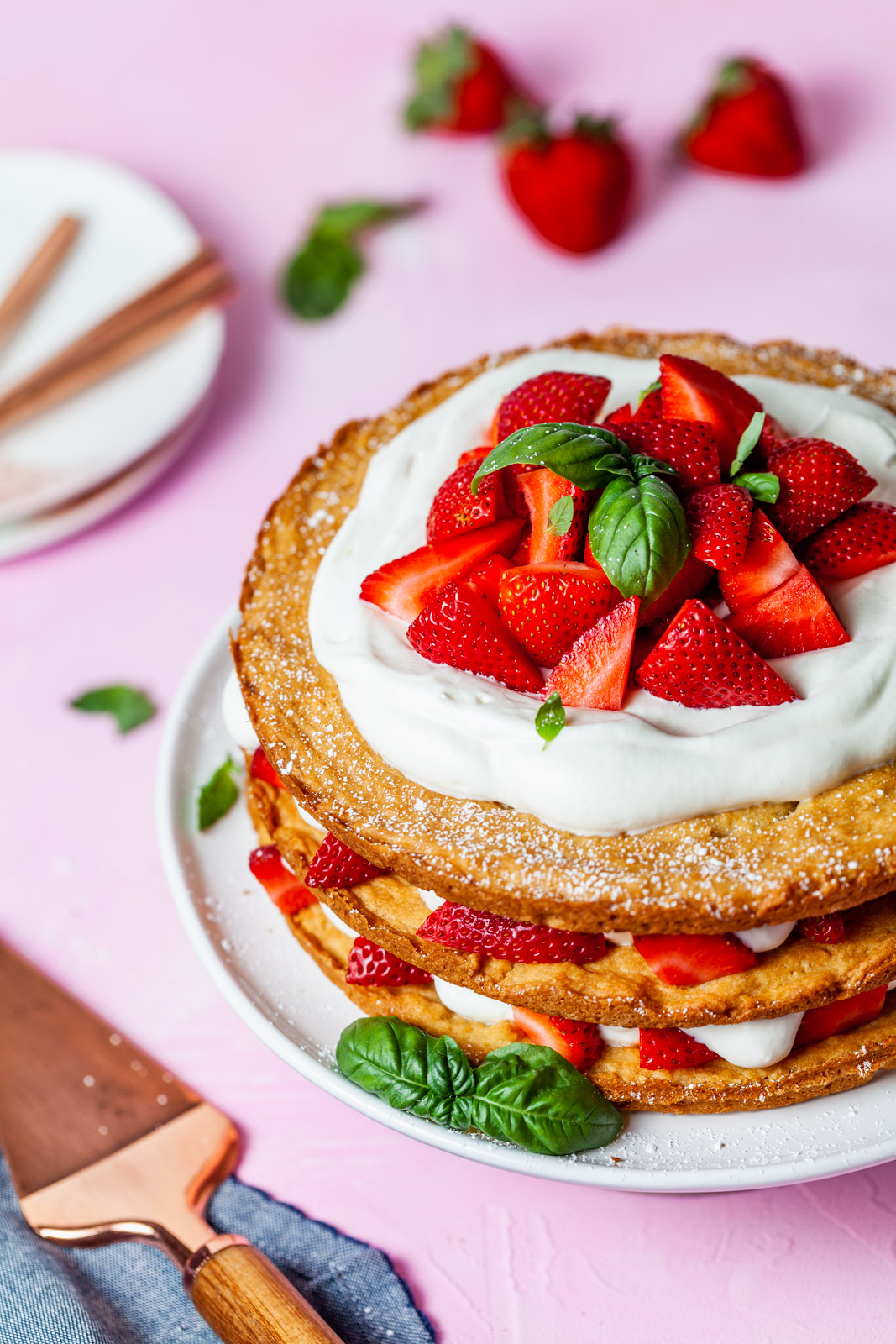 Classic Strawberry Shortcake Layered Cake