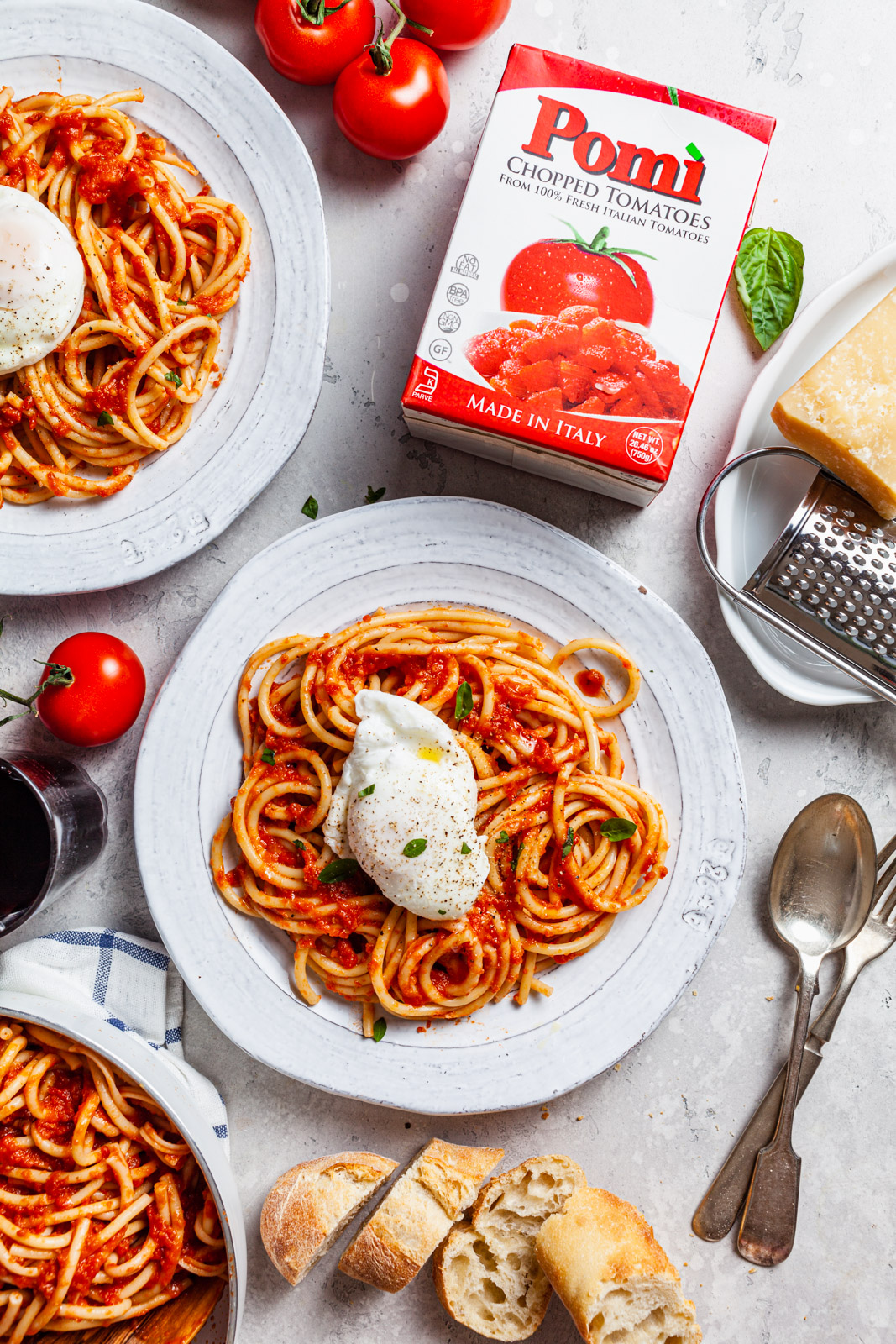 20 Minute Marinara Pasta With Poached Eggs