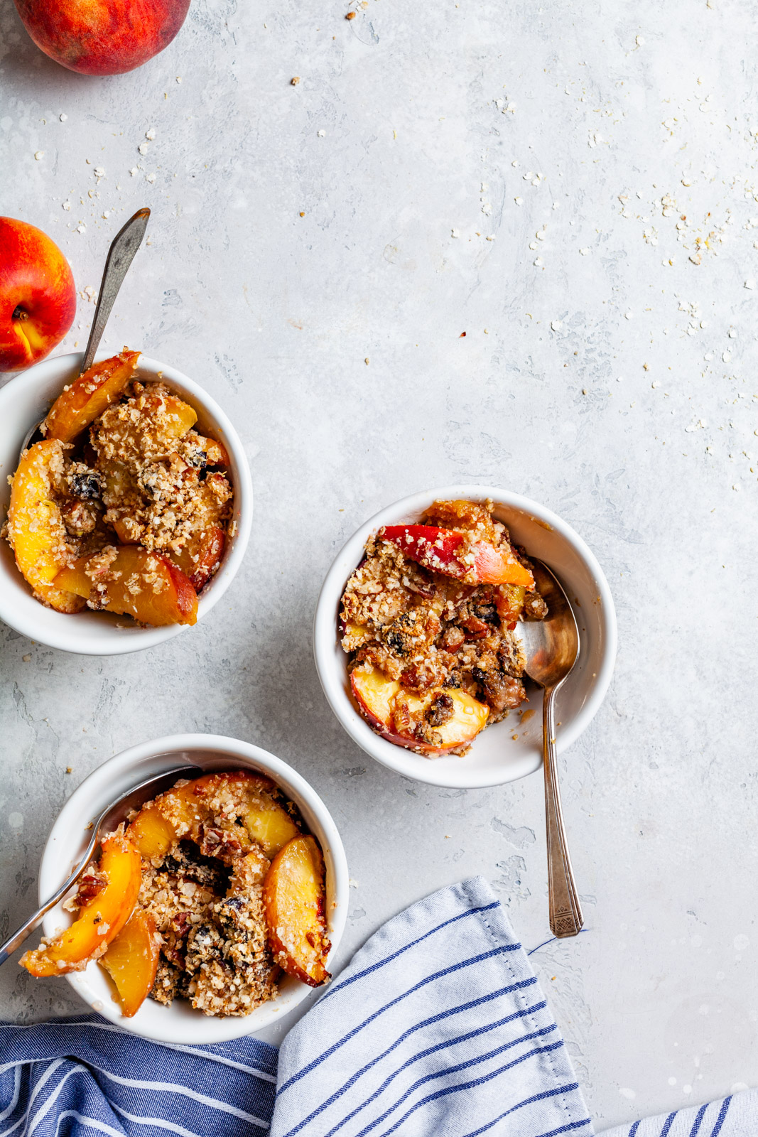 Peach and Nectarine Pecan Sandy Crumble