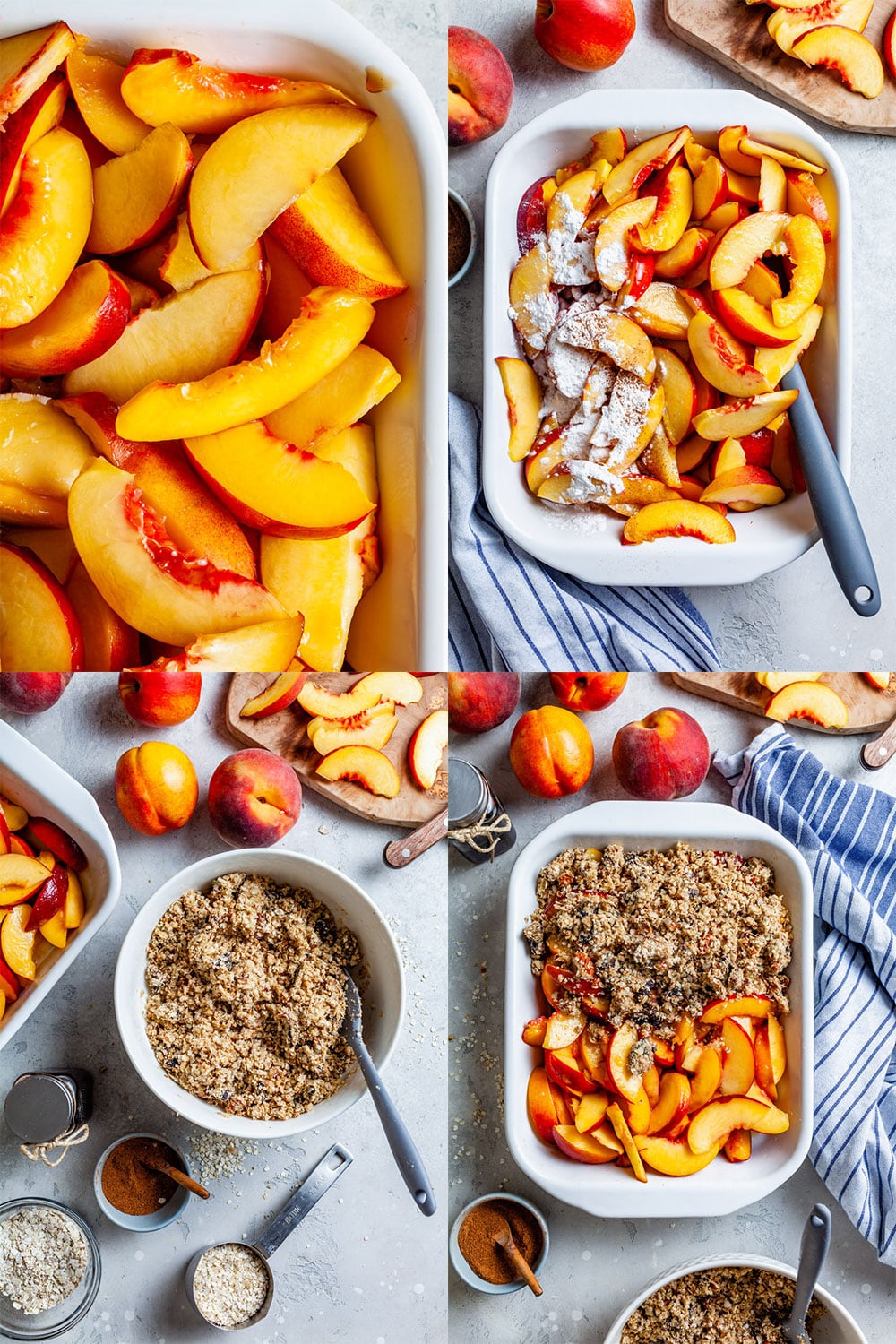 Peach and Nectarine Pecan Sandy Crumble