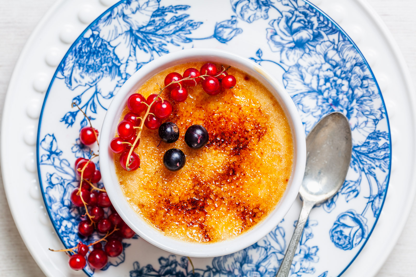 White Chocolate Currant Crème Brûlée