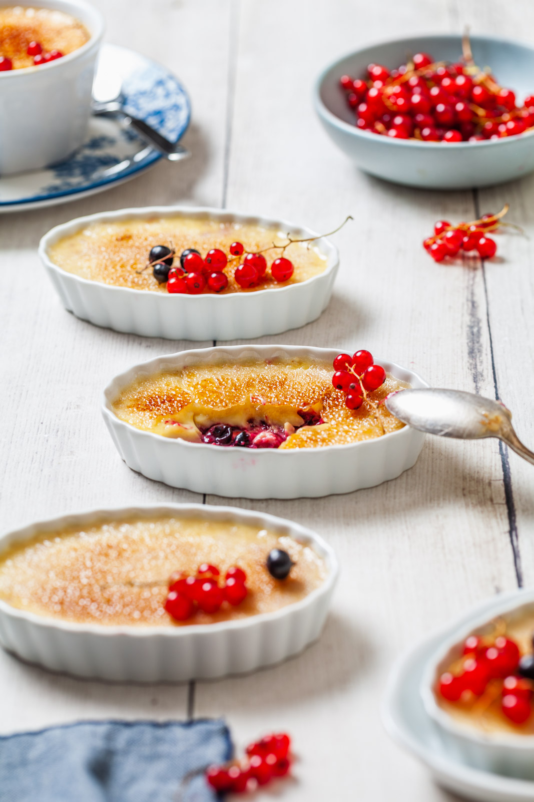 White Chocolate Currant Crème Brûlée