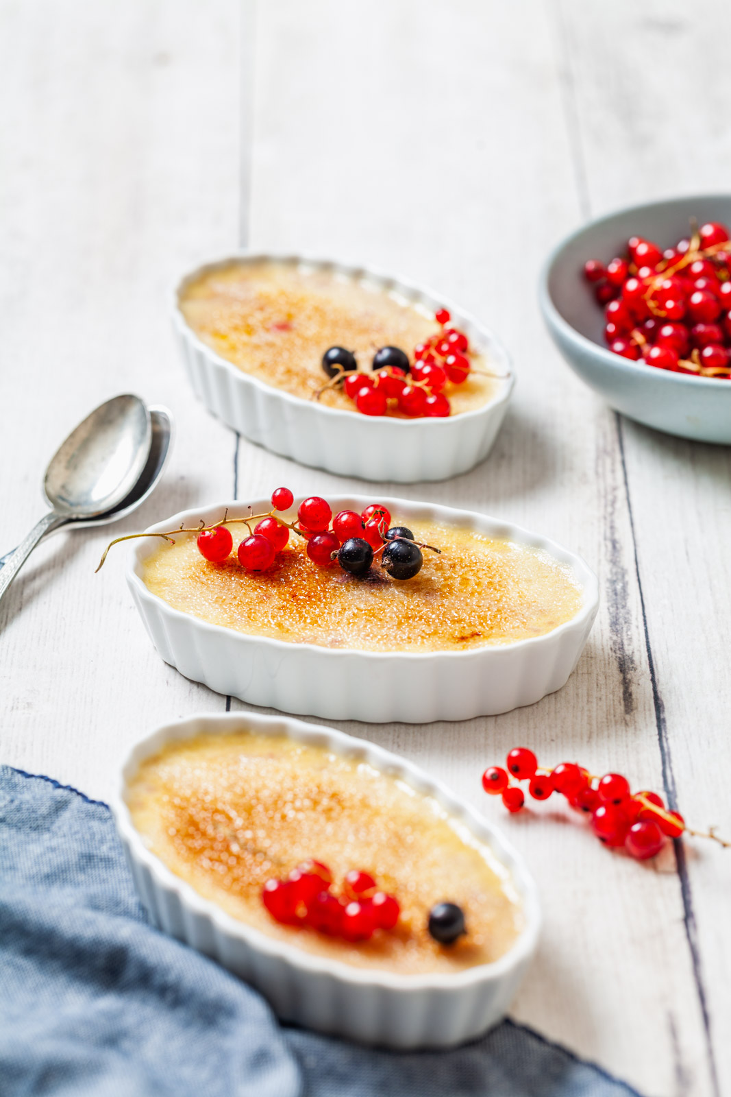 White Chocolate Currant Crème Brûlée