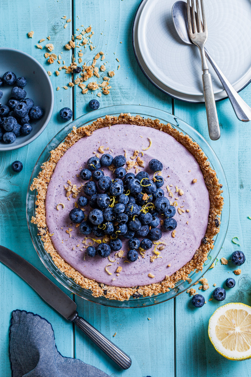 Lemon Blueberry Crunch Pie