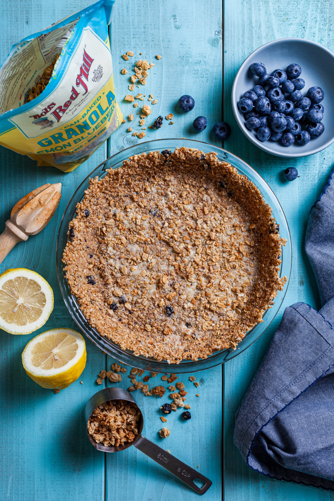 Lemon Blueberry Crunch Pie