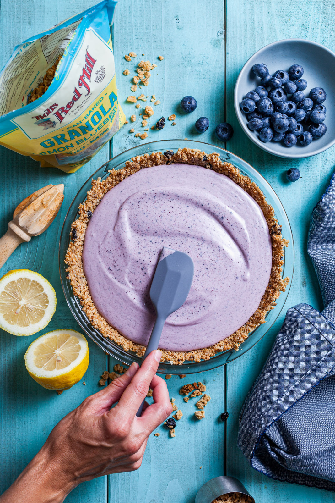 Lemon Blueberry Crunch Pie