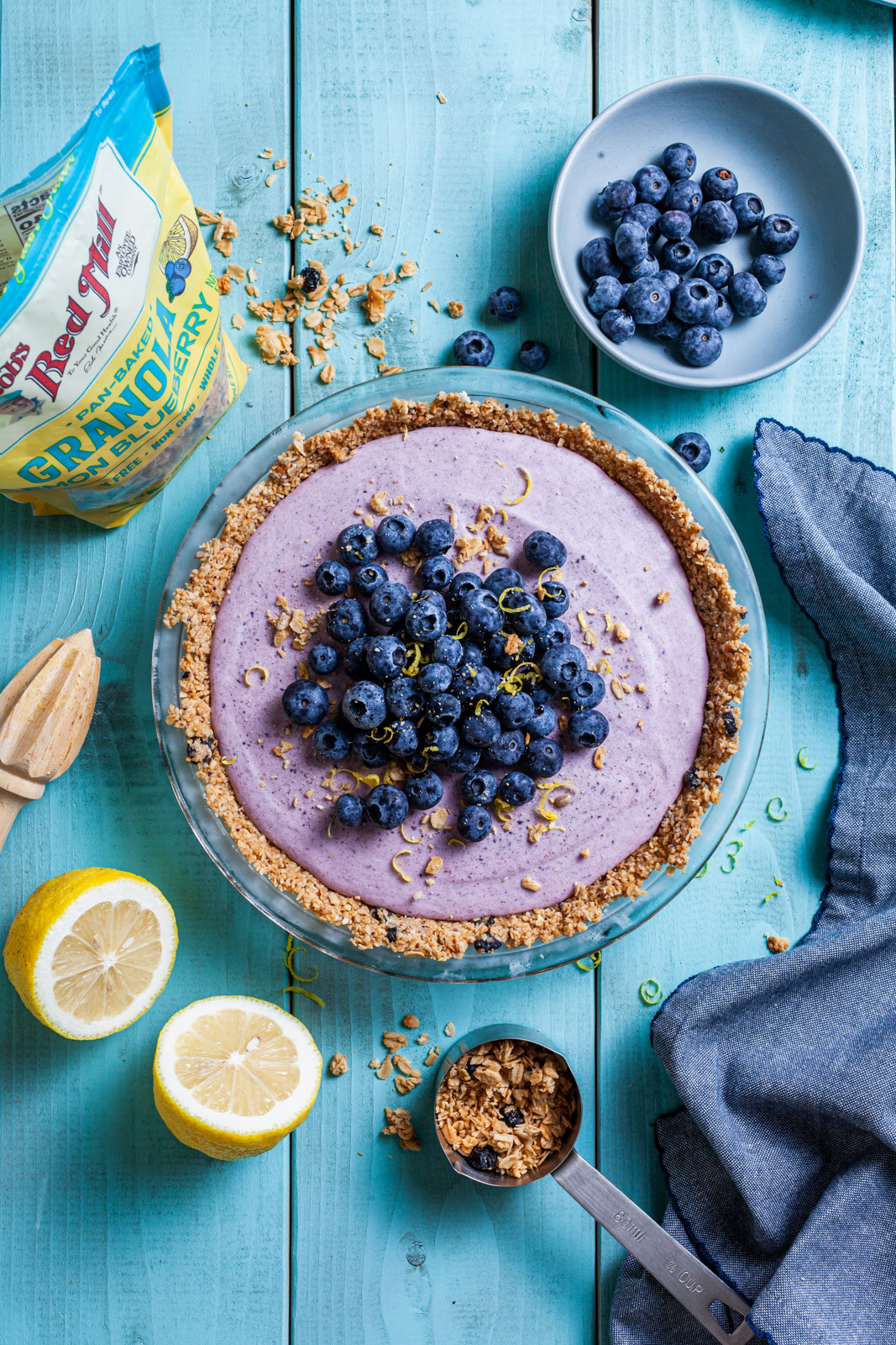 Lemon Blueberry Crunch Pie