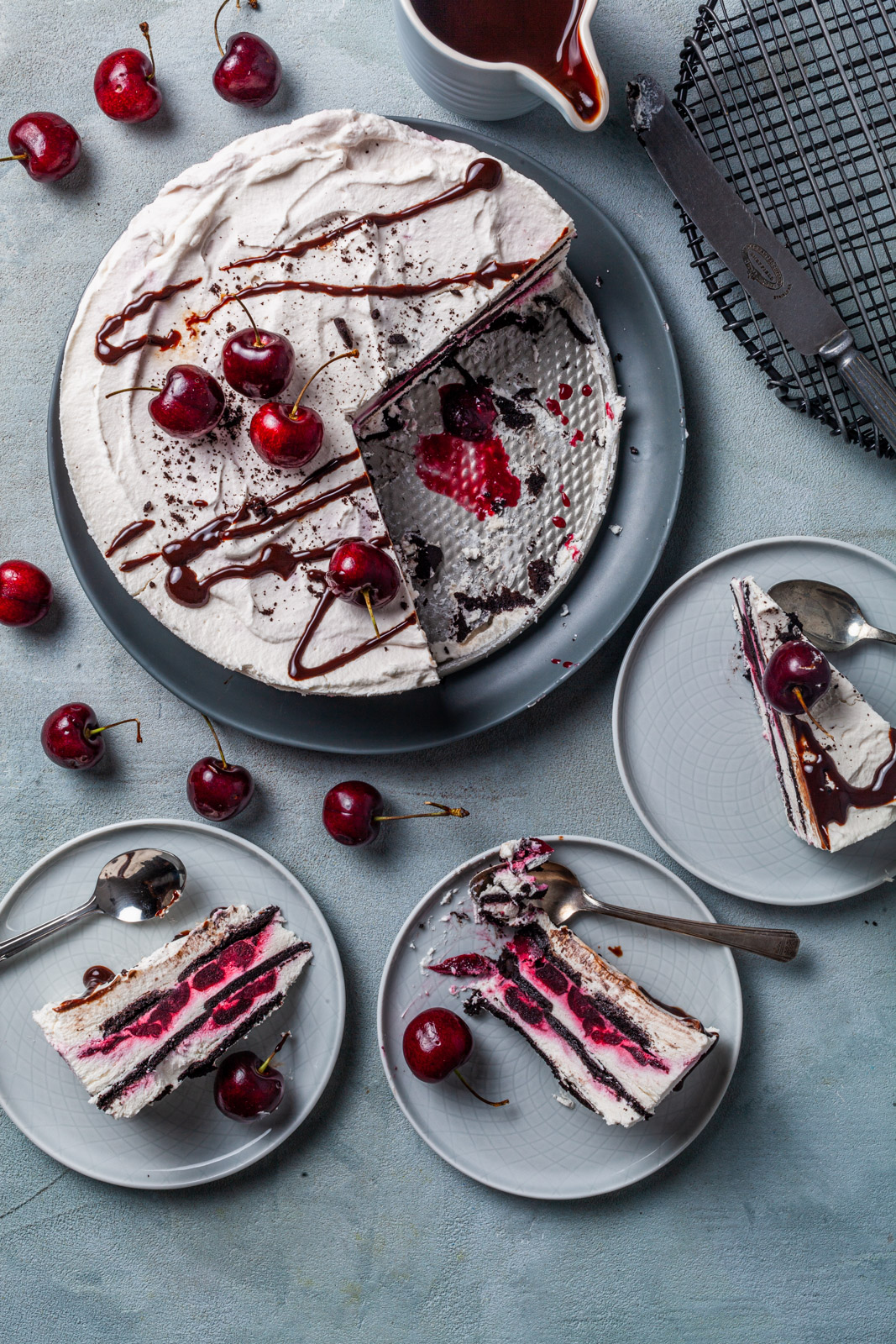 No Bake Black Forest Icebox Cake