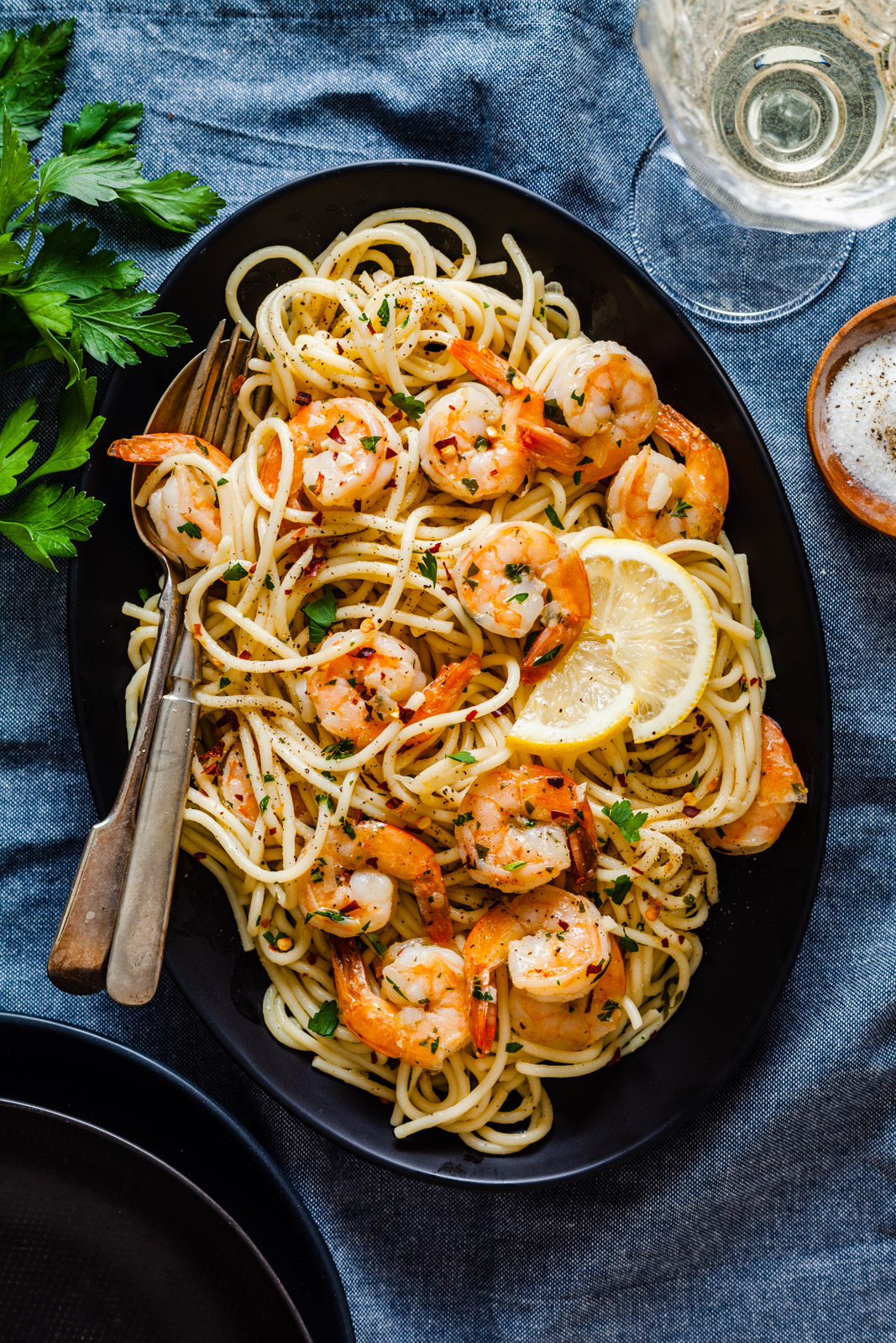 Lemon Garlic Shrimp Pasta