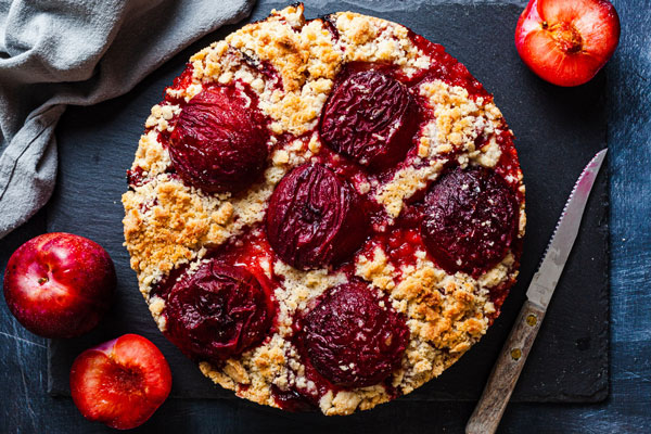 German Plum Cake with Streusel (Pflaumenkuchen)