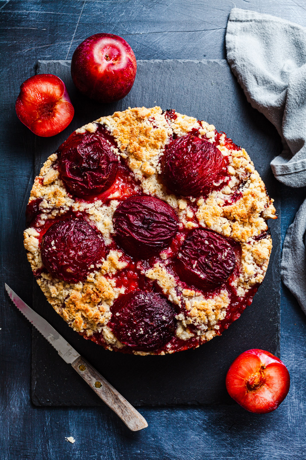 German Plum Cake with Streusel 