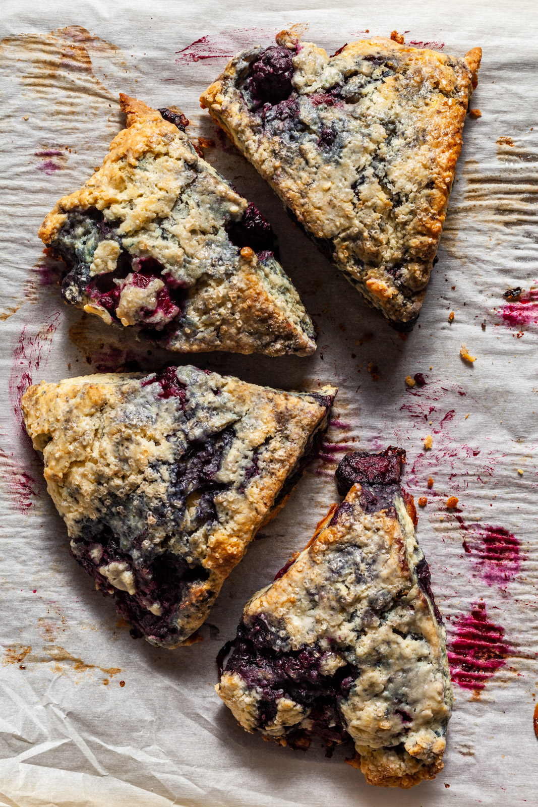 Lemon Scones With a Lavender Glaze