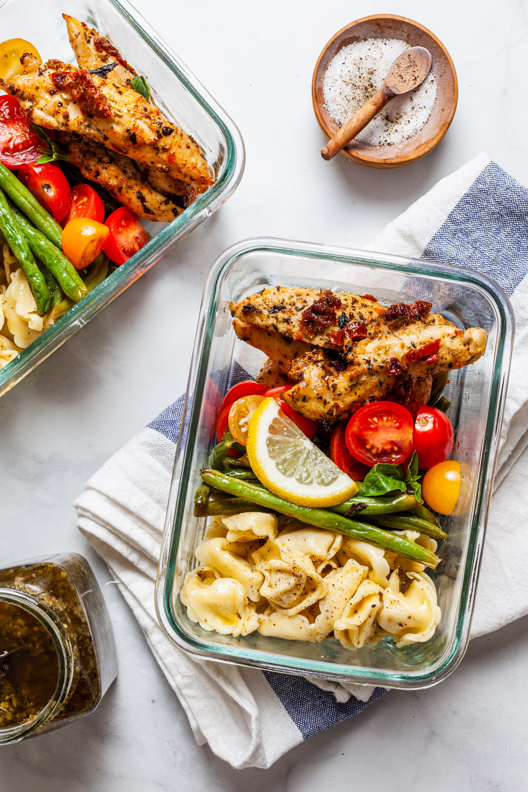 Chicken Tortellini Pesto Bowls