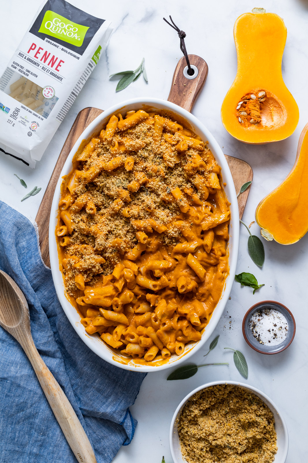 Creamy Vegan Butternut Pasta Bake