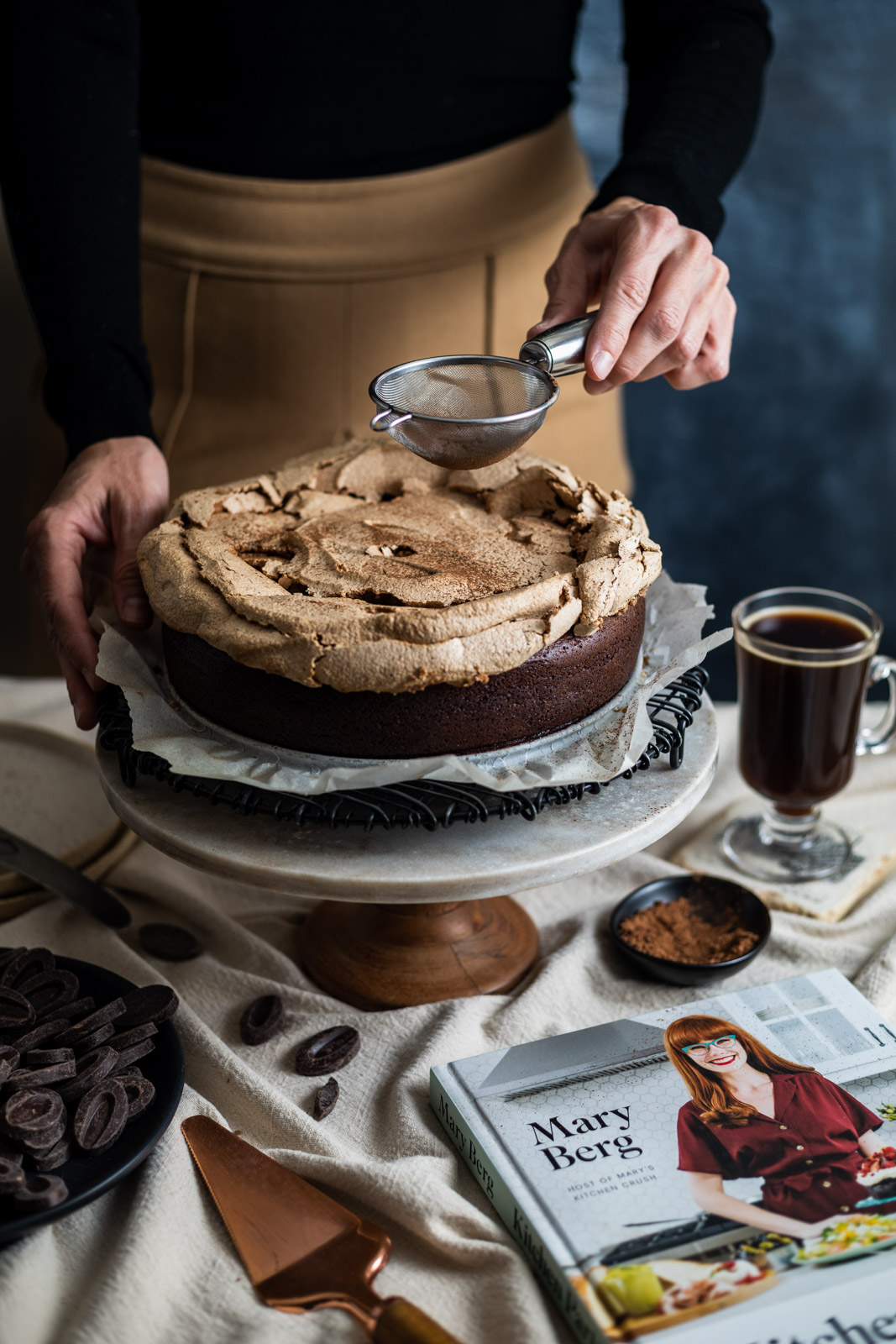 Food Processor Flourless Chocolate Meringue Cake