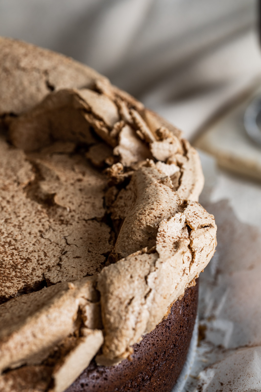 Food Processor Flourless Chocolate Meringue Cake