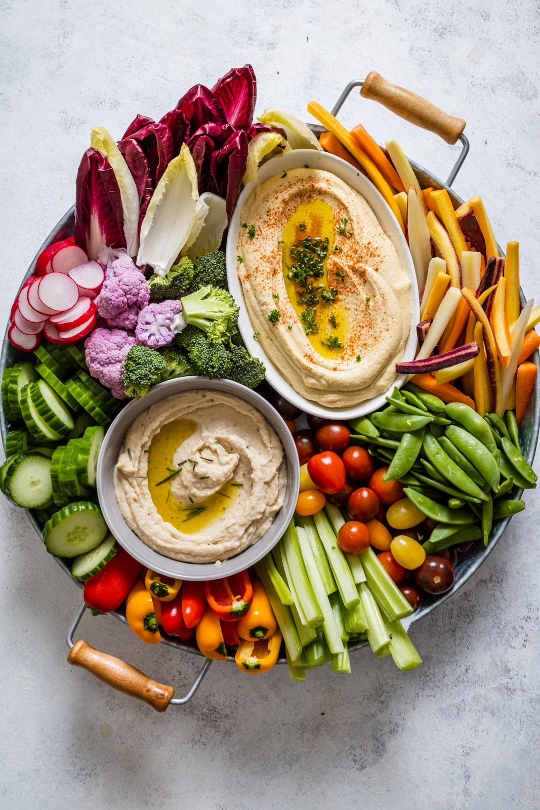 Creamy Hummus and White Bean Dip With Roasted Garlic and Rosemary