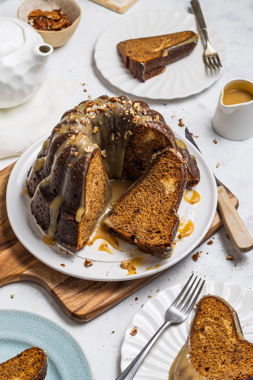 Sticky Toffee Chai Pudding Cake