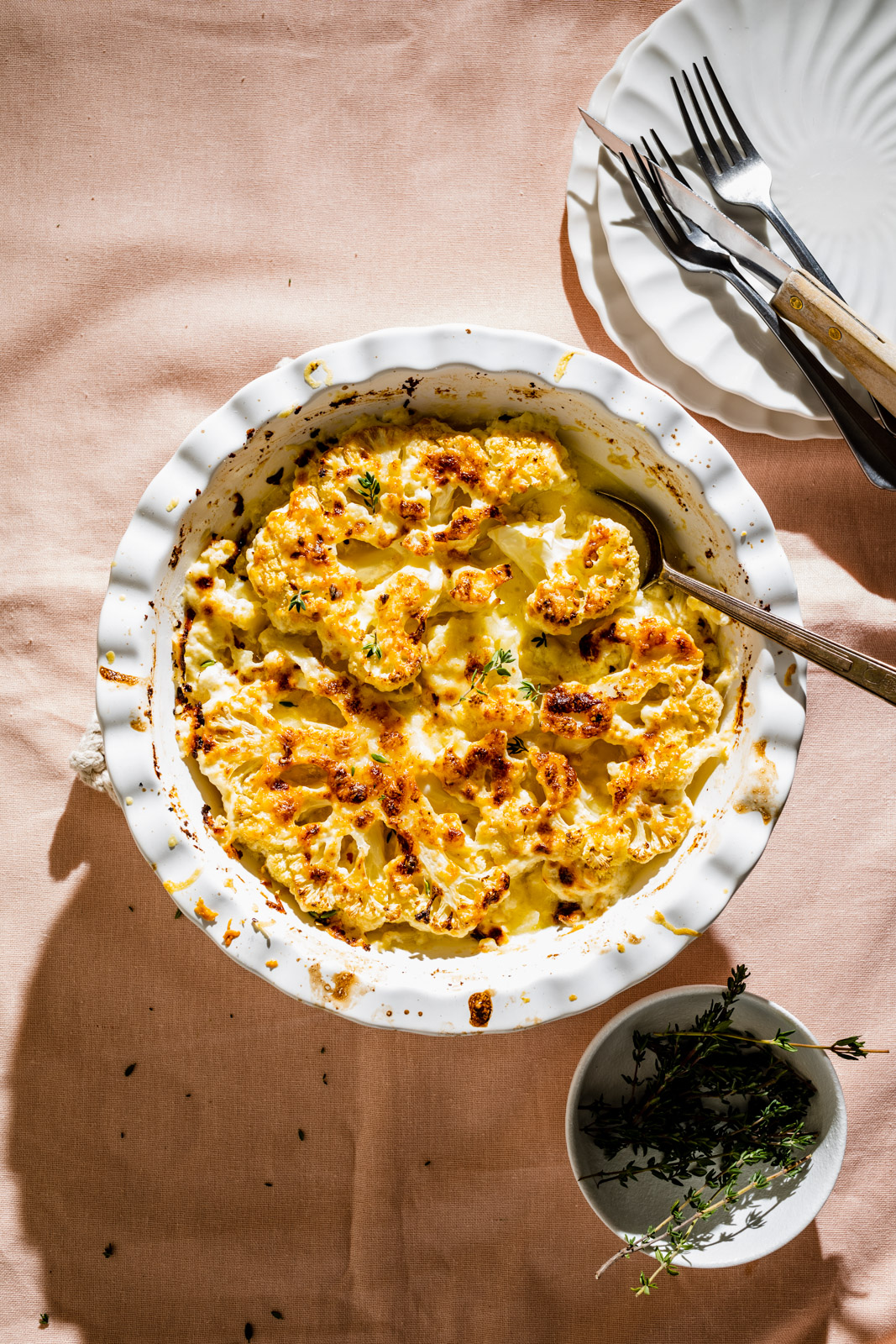 Creamy Cauliflower and Onion Gratin