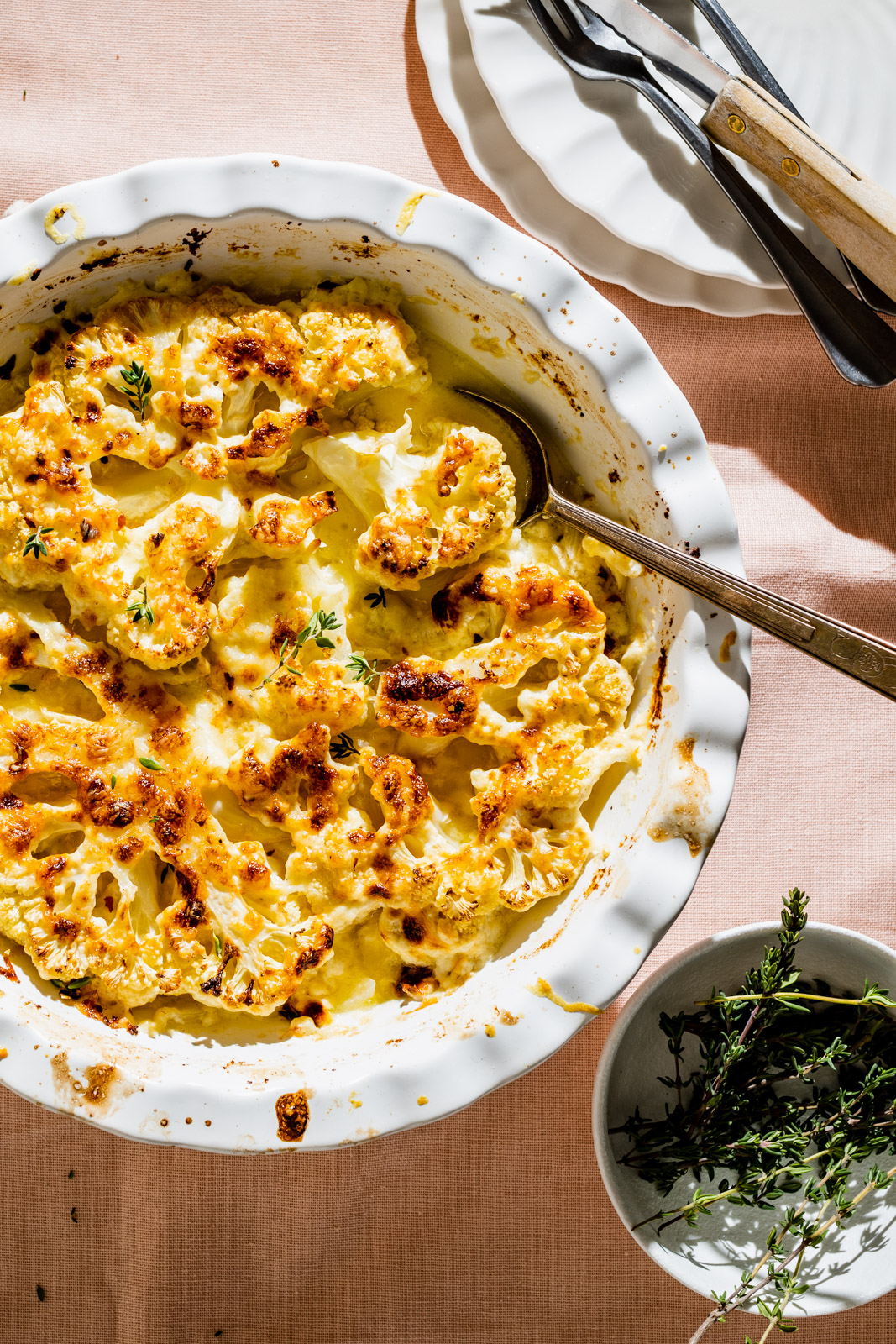 Creamy Cauliflower and Onion Gratin