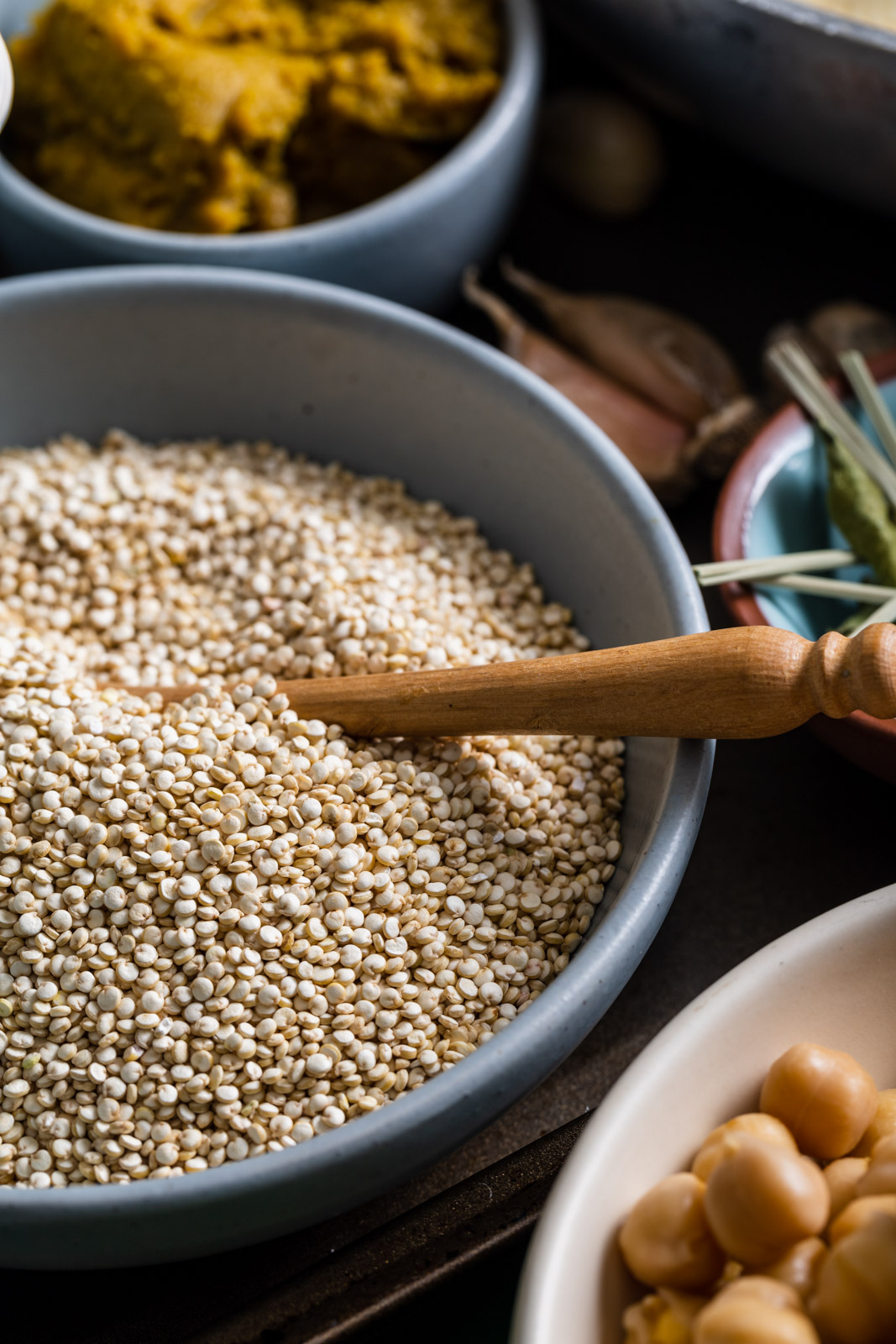 One Pot Cauliflower Dal and Quinoa Green Curry