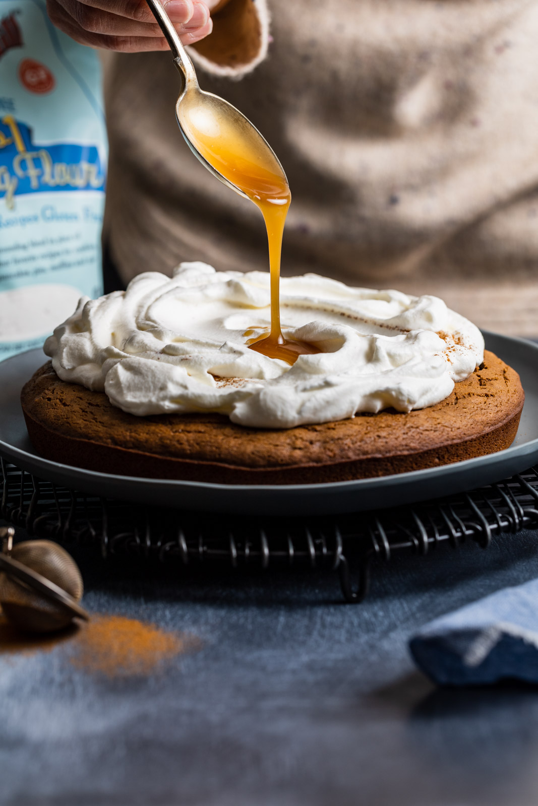 Gingerbread Cake With Caramel Sauce