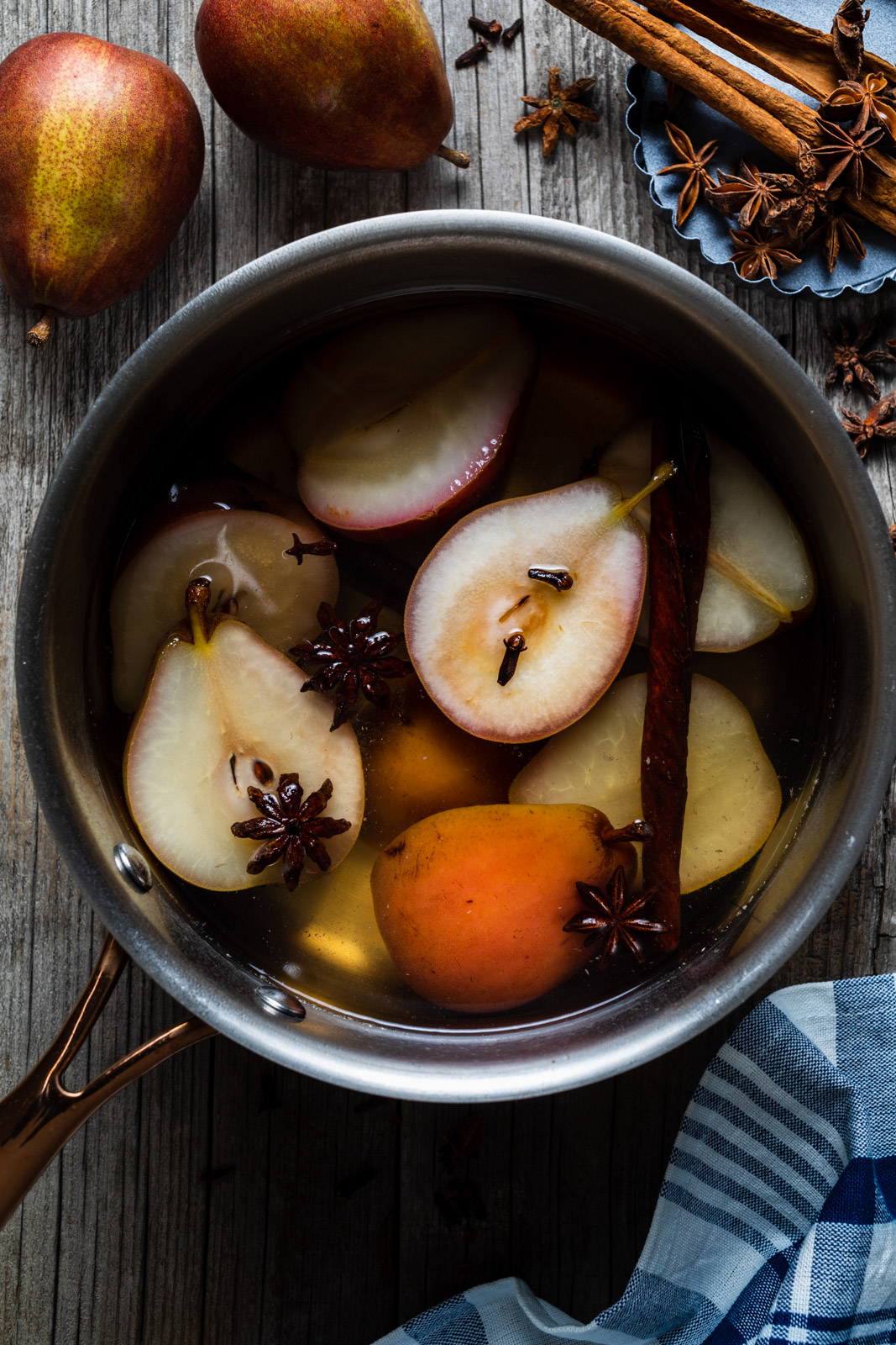 Poached Pear and Almond Tart