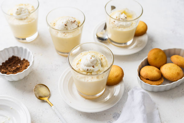 White Chocolate Eggnog Mousse