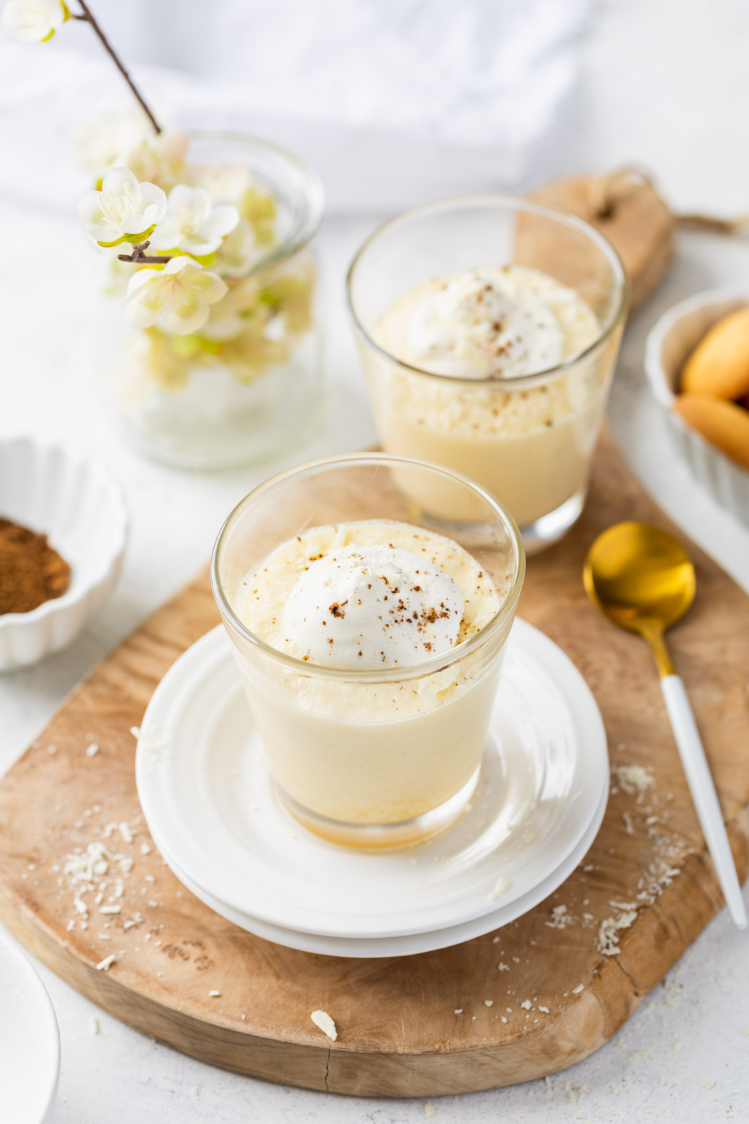 White Chocolate Eggnog Mousse