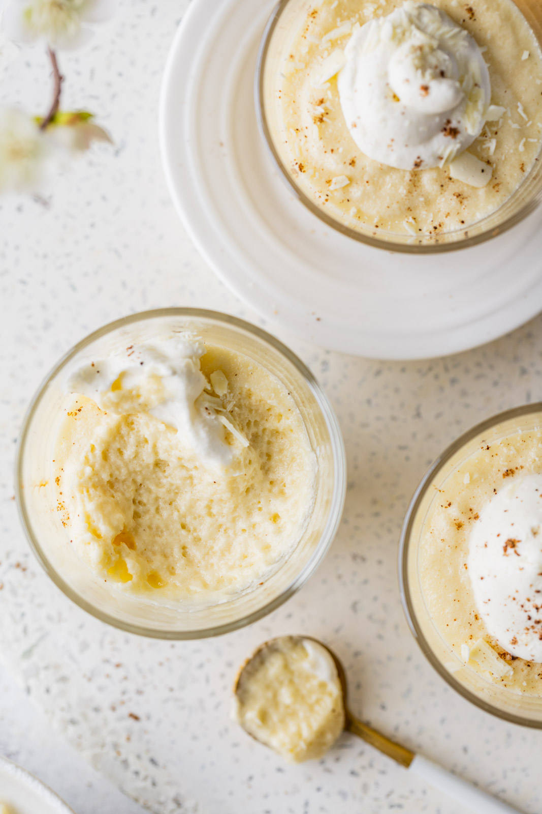 White Chocolate Eggnog Mousse