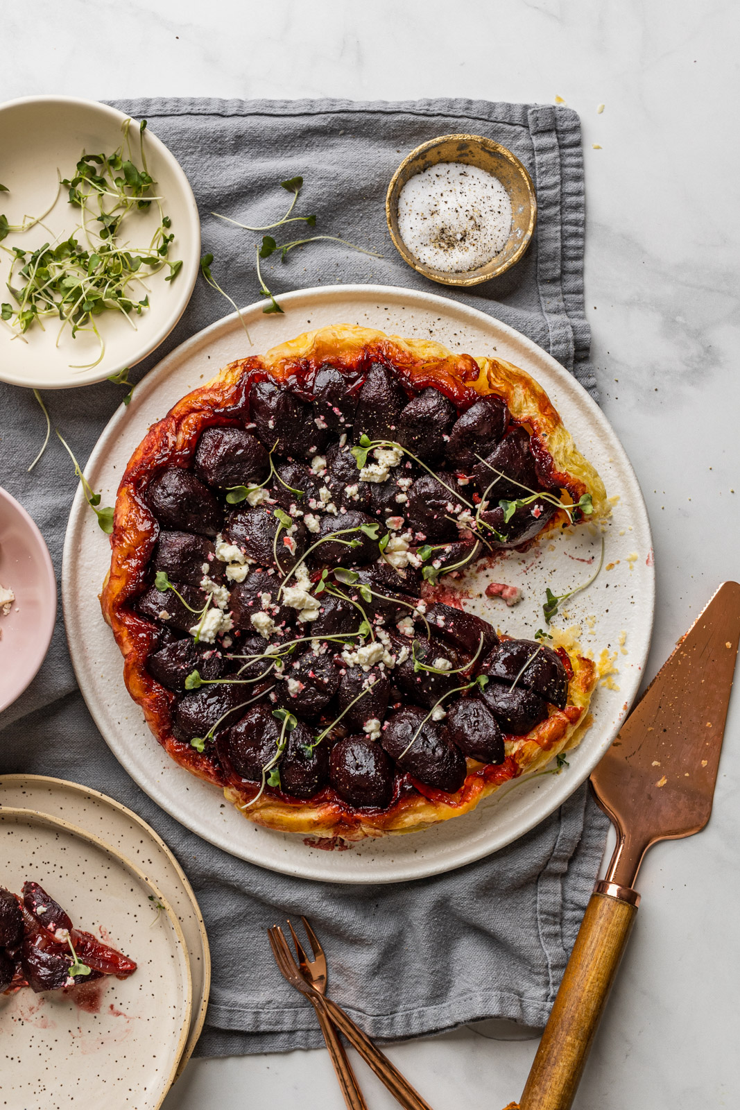 Caramelized Beet Tarte Tatin With Feta