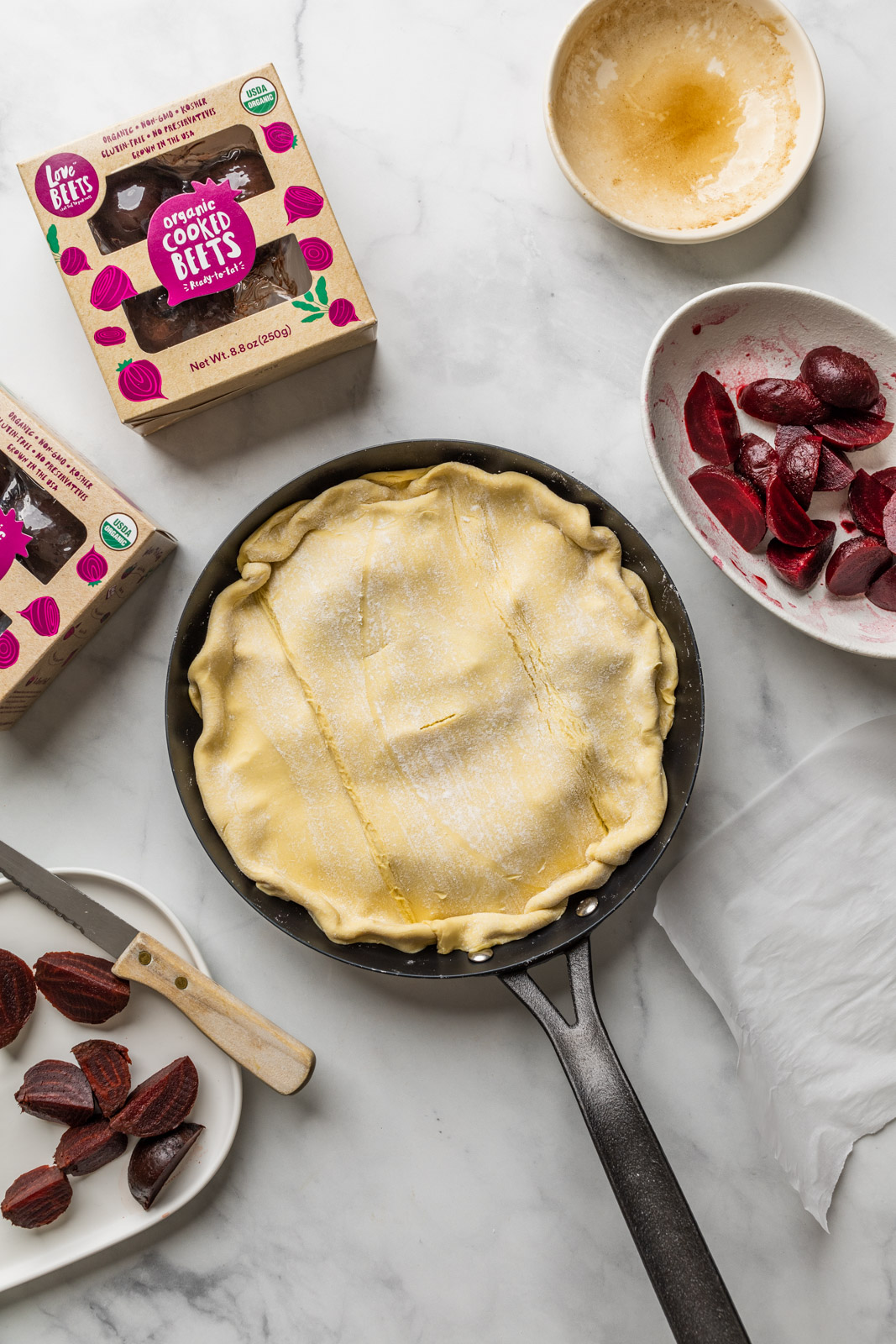 Caramelized Beet Tarte Tatin With Feta