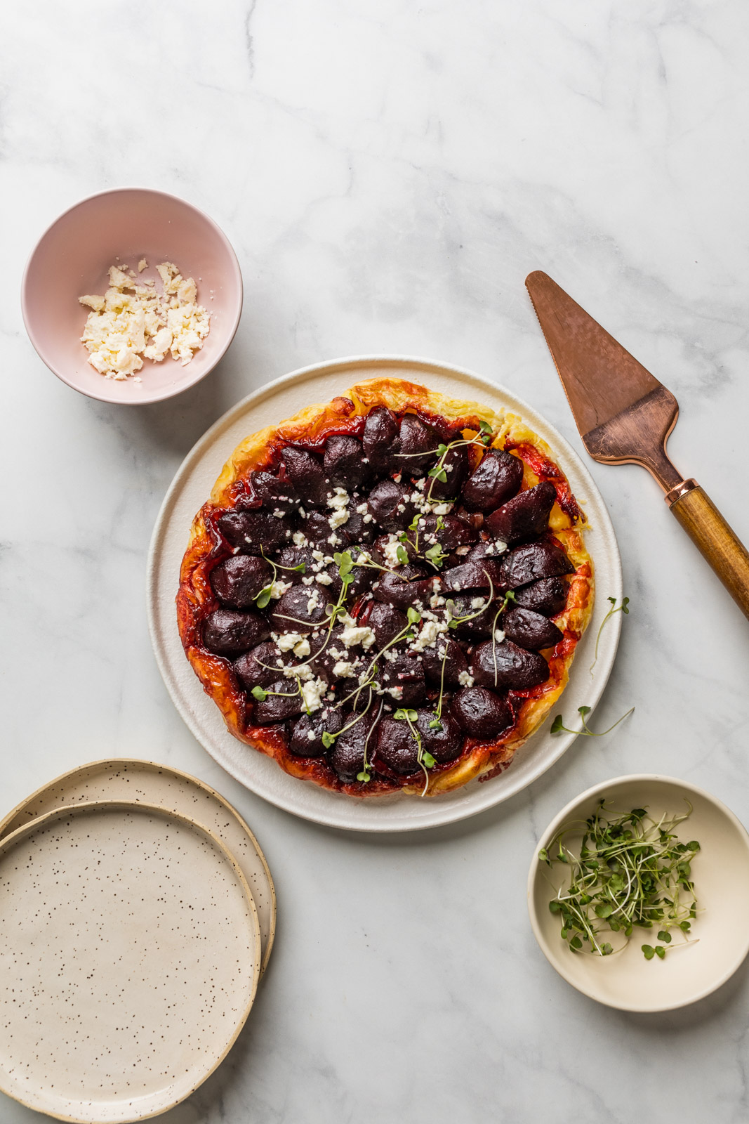 Caramelized Beet Tarte Tatin With Feta