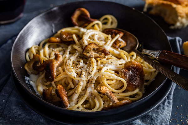 Cacio e Pepe With Mushrooms