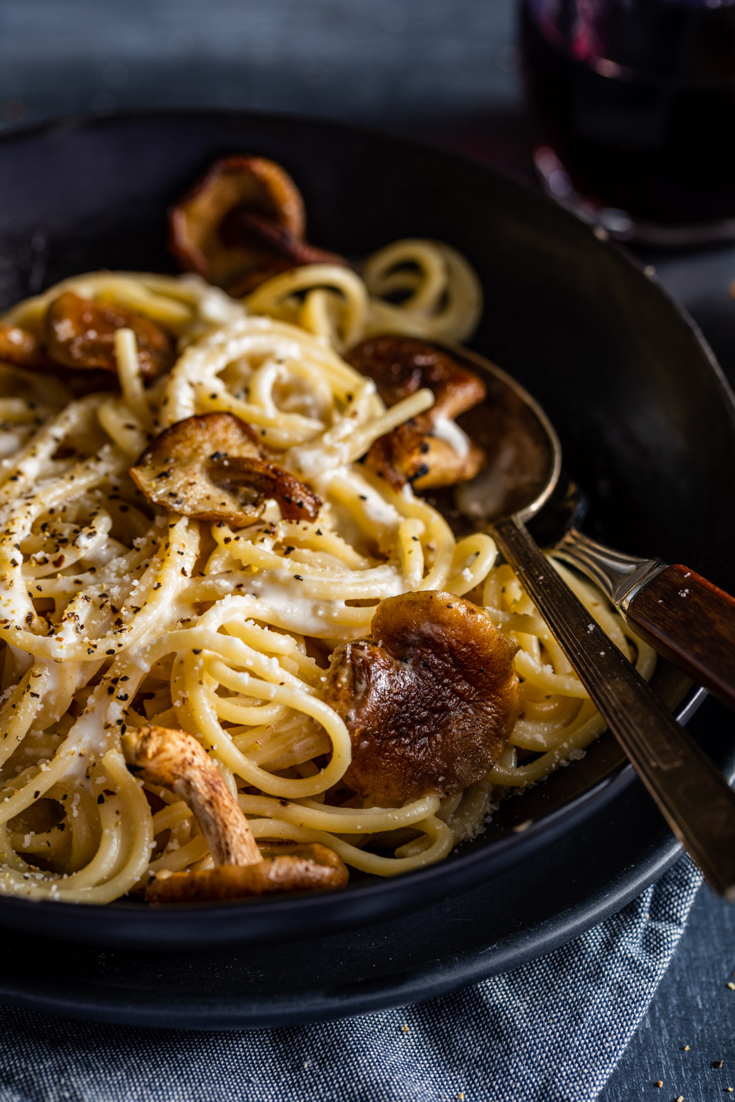 Cacio e Pepe With Mushrooms