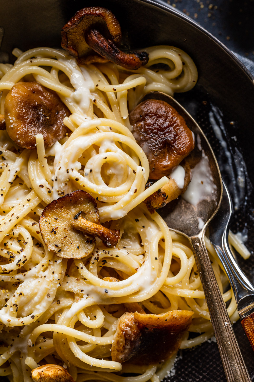 Cacio e Pepe With Mushrooms