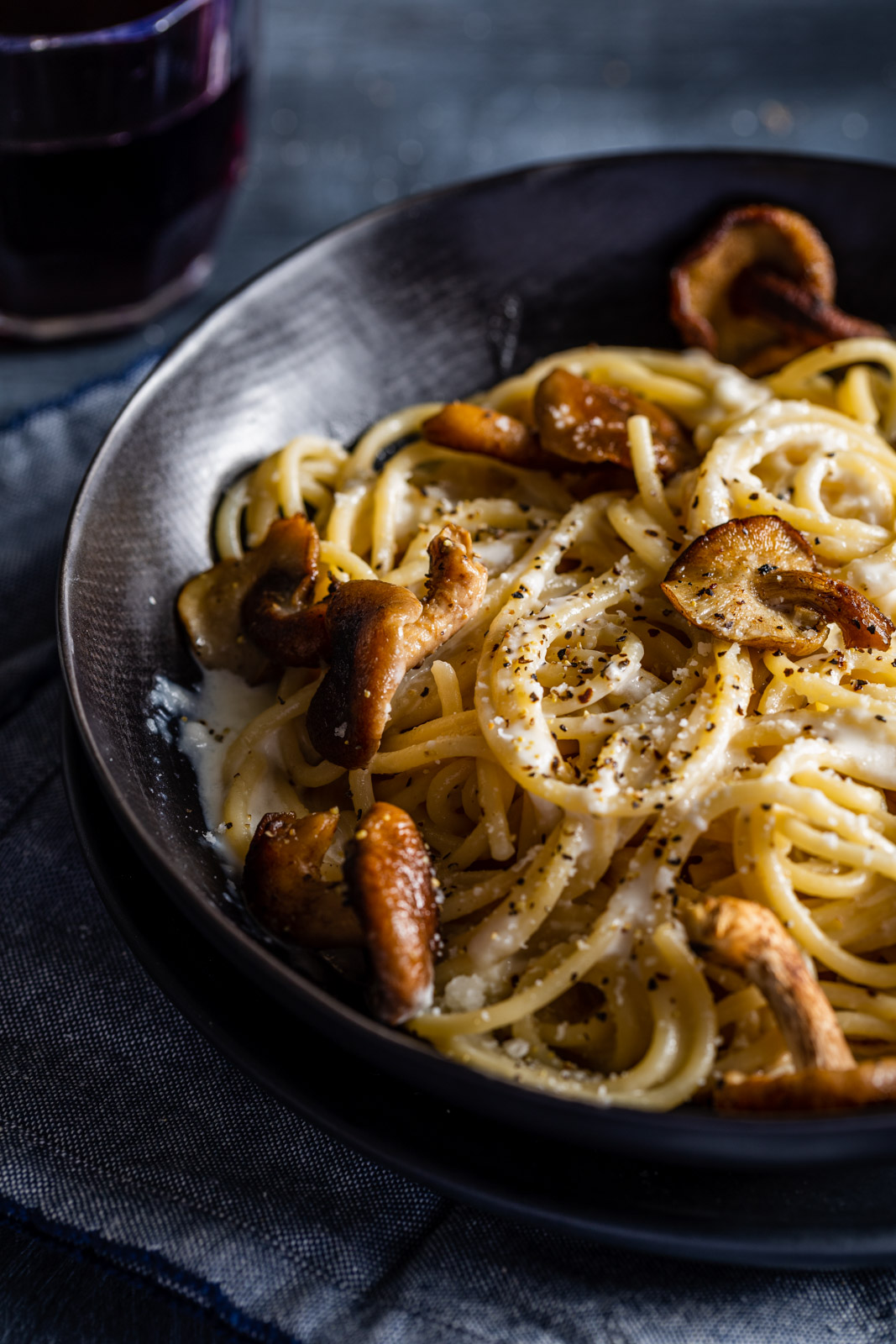 Cacio e Pepe With Mushrooms