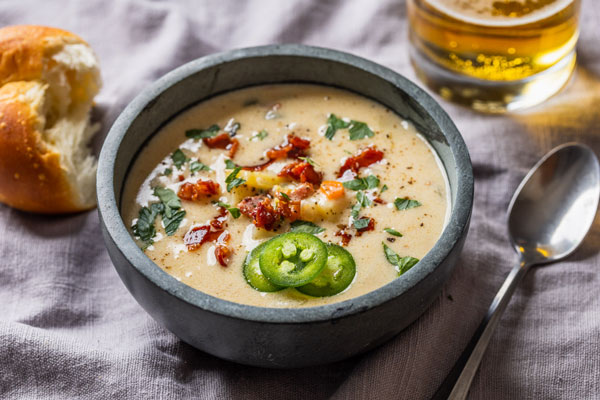 Smoky Jalapeño Cheddar Potato Soup