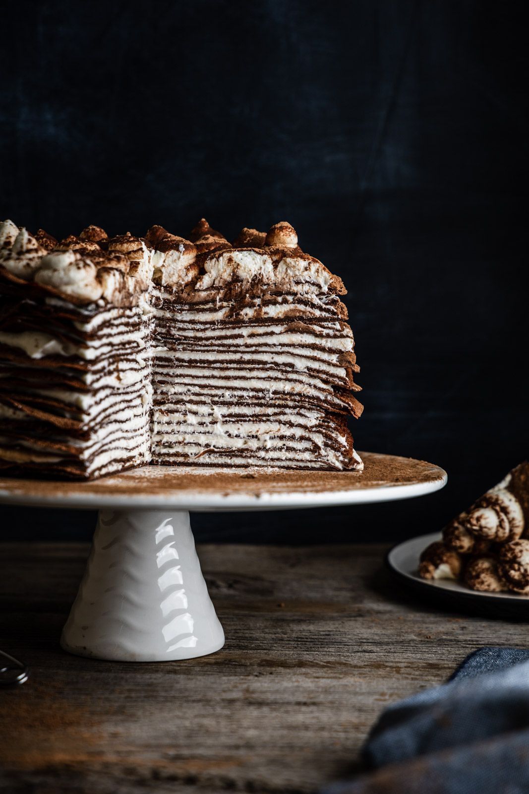 Chocolate Chestnut Mille Crepe Cake