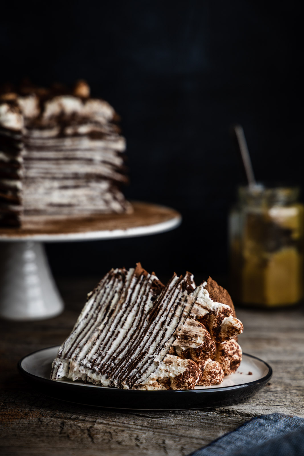 Chocolate Chestnut Mille Crepe Cake