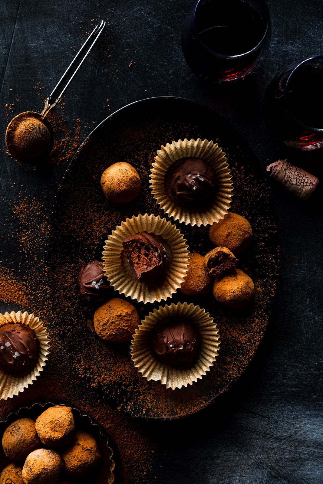 Dark Chocolate Wine Truffles