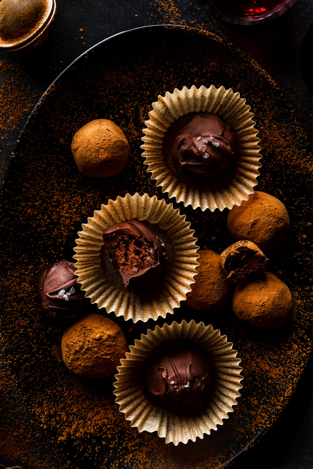 Dark Chocolate Wine Truffles