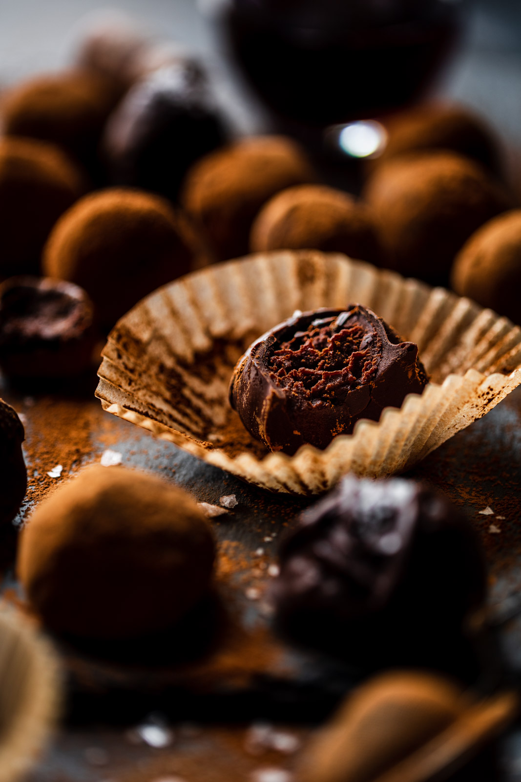 Dark Chocolate Wine Truffles