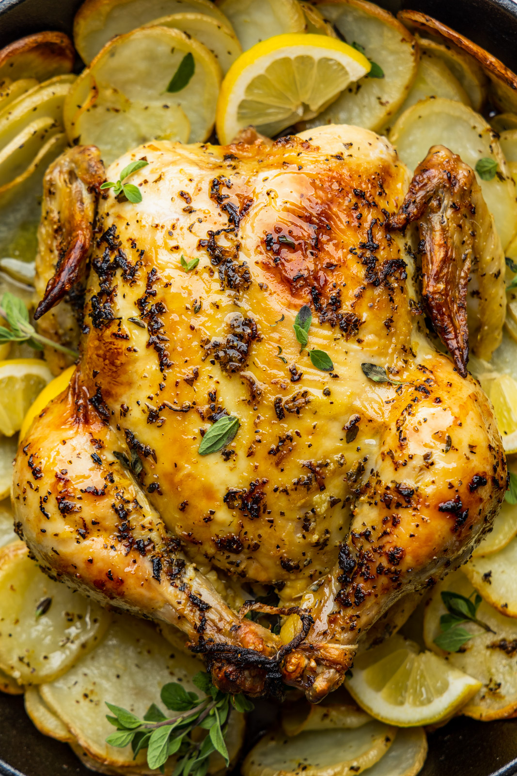 Style Skillet Roast Chicken With Crispy Potatoes