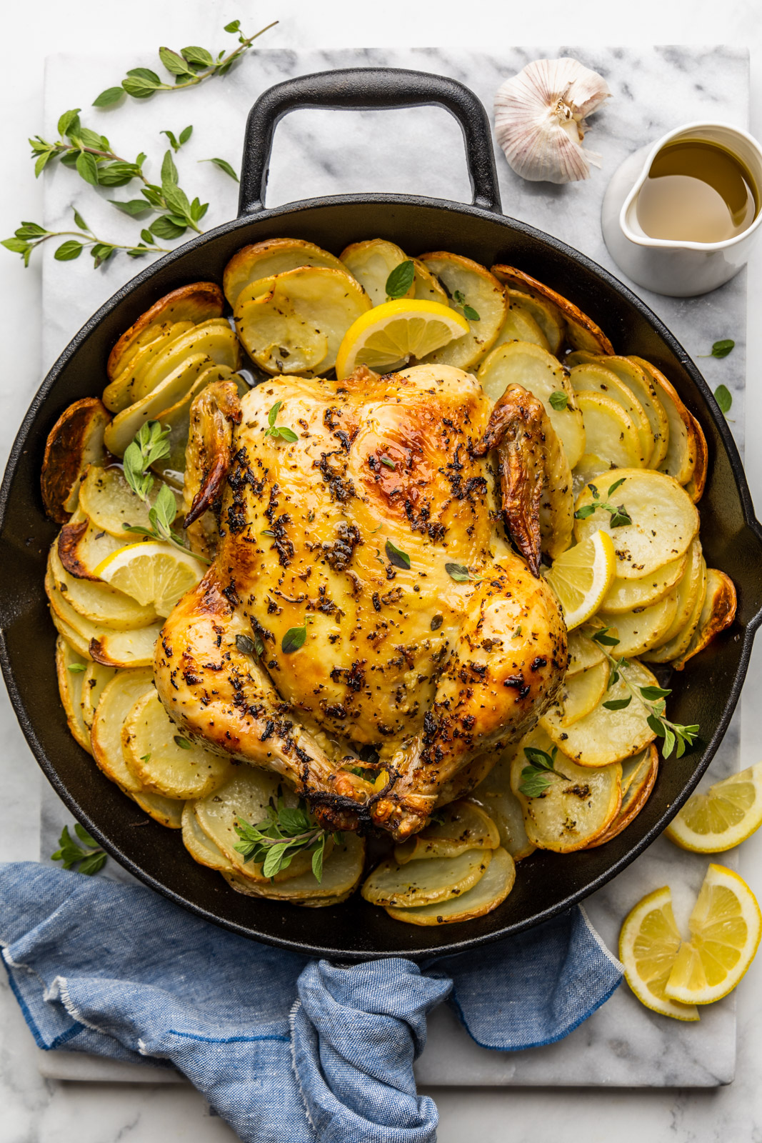 Style Skillet Roast Chicken With Crispy Potatoes